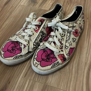Size 7.5 Used Great Condition Coach Pink Poppy Sneakers